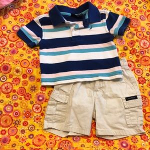 Baby boy Nautica polo and shorts set